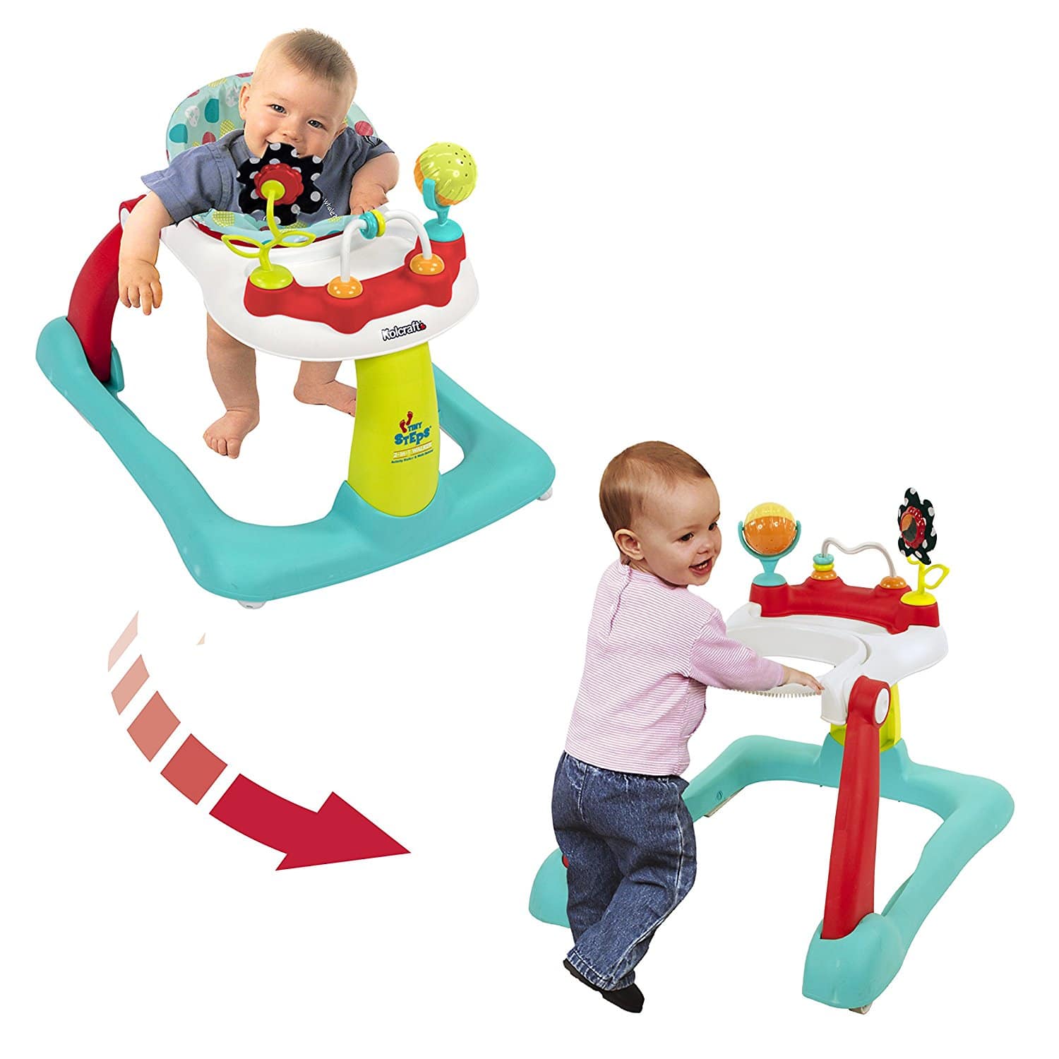 Kolcraft Tiny Steps 2-in-1 Activity Walker – Best 2-in-1 Baby Walker