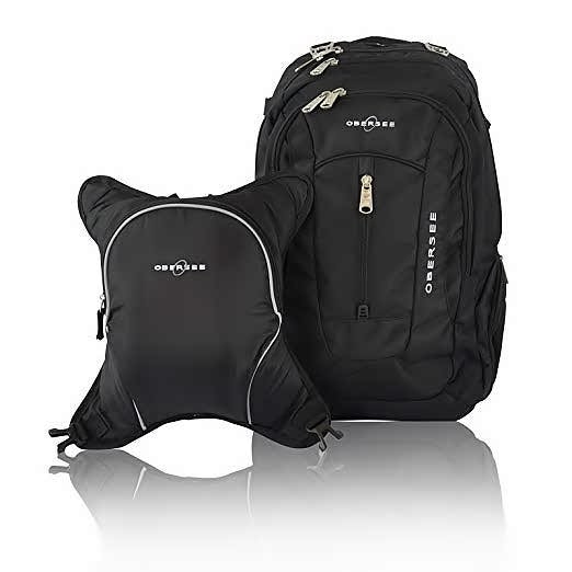 Obersee Bern Diaper Bag Backpack Cooler Black Black