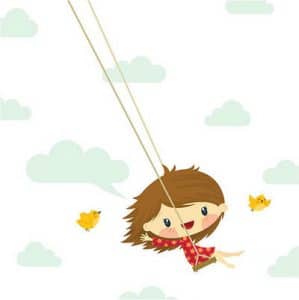 Girl swinging