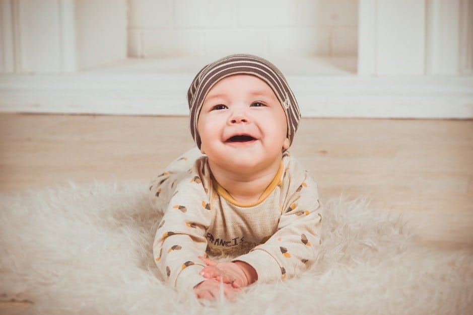 Smiling babies and young children