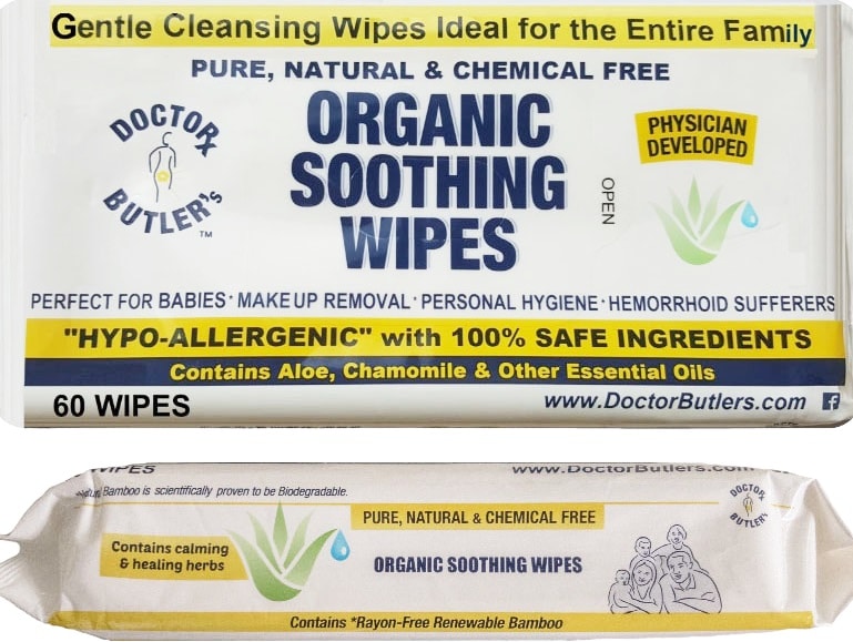 Doctor Butlers Organic Natural Soothing Wipes