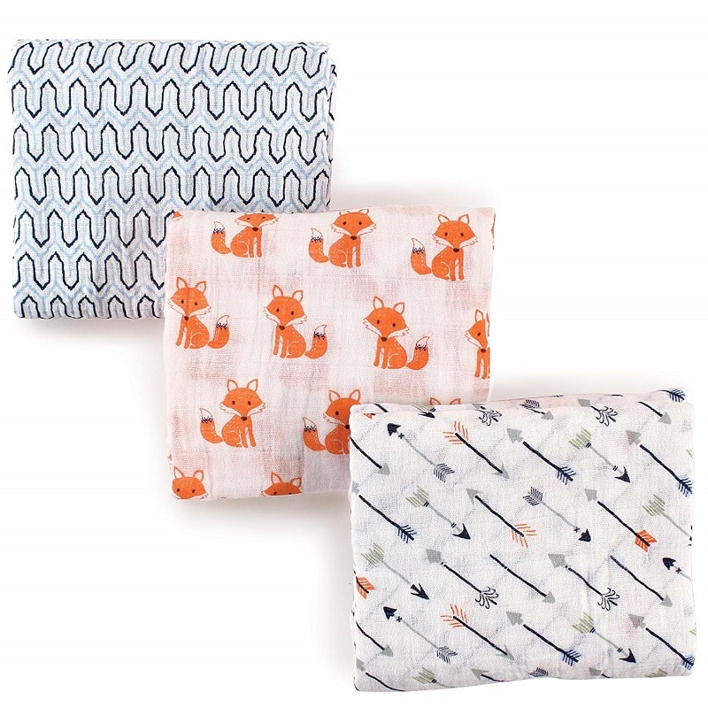 Hudson Baby Muslin Swaddle Blankets