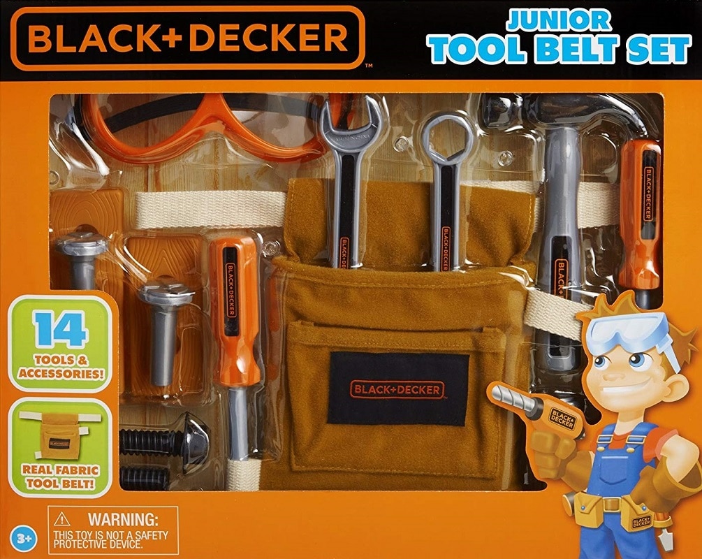 Black and Decker Jr Mega Tool Set Includes Over 40 Tools and Accessories,  Ages 3+ 