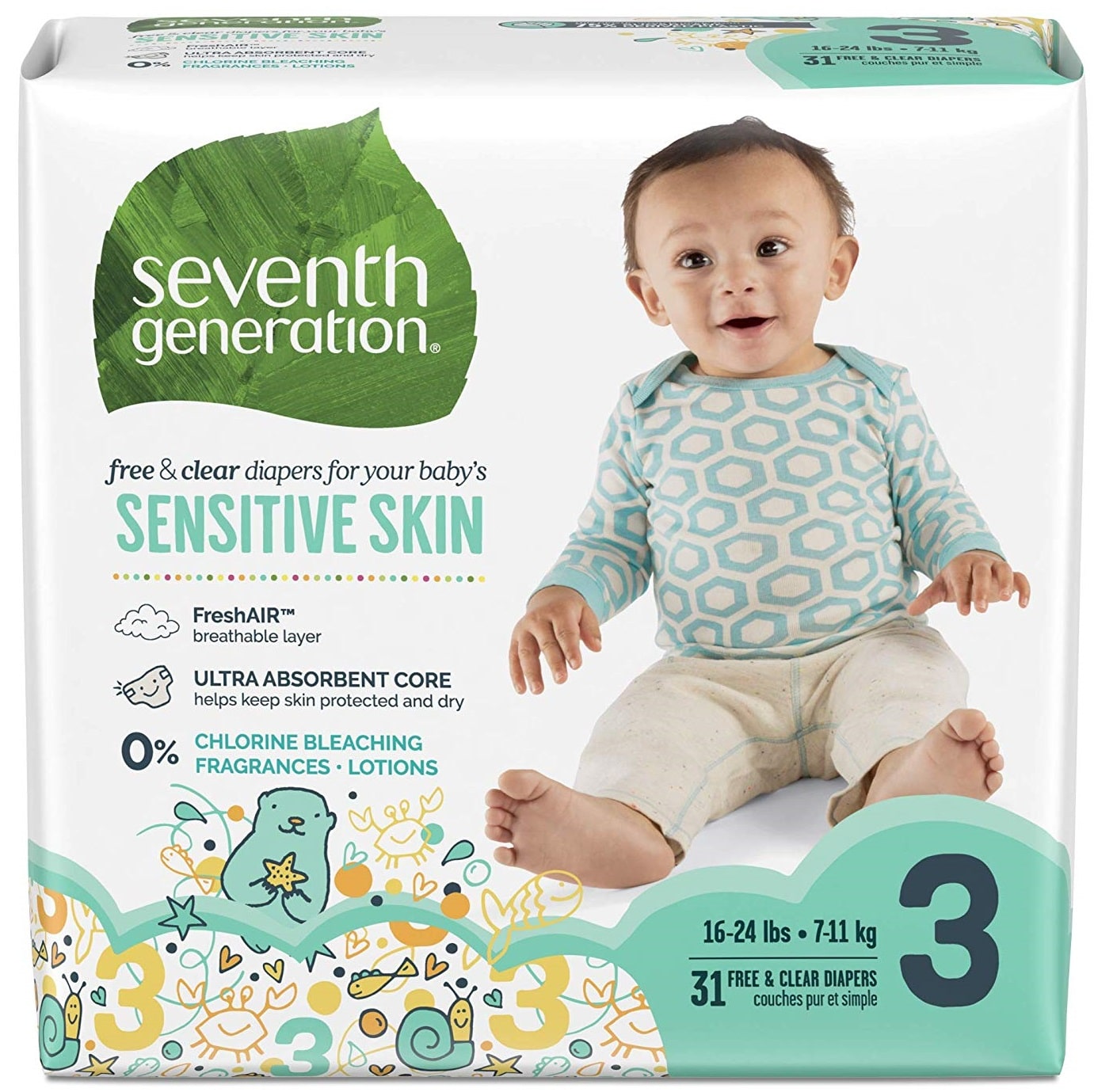 Seventh Generation Sensitive Skin Baby Diapers