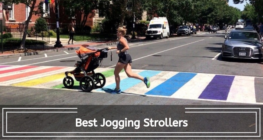 mom jogging with her child