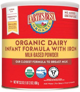 Earth's Best Dairy Baby Formula