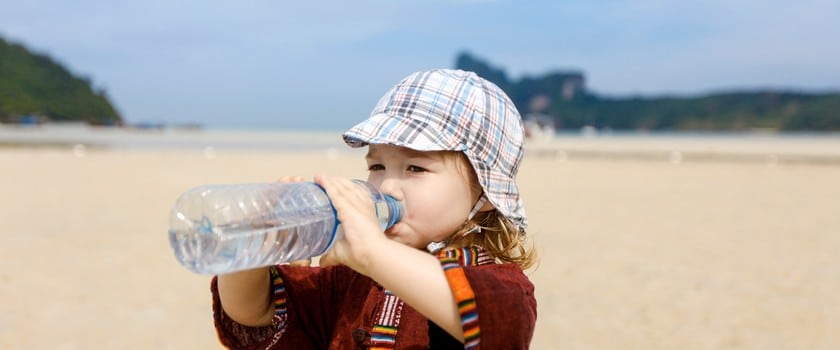 baby drinking water