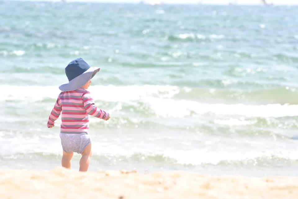 child in the sunscreen
