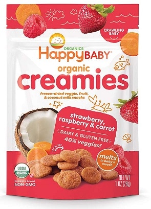 Happy Baby Organic Creamies Freeze-Dried Veggie & Fruit Snacks