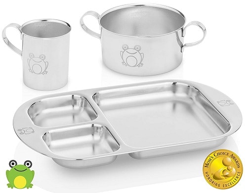 Kiddobloom Kids Stainless Steel Dinnerware Set