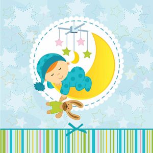 baby boy sleeping - vector illustration