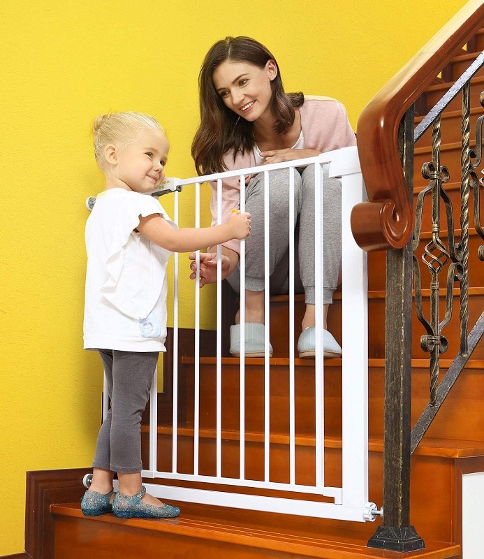 Baby Gate for Stairs with Extra Wide