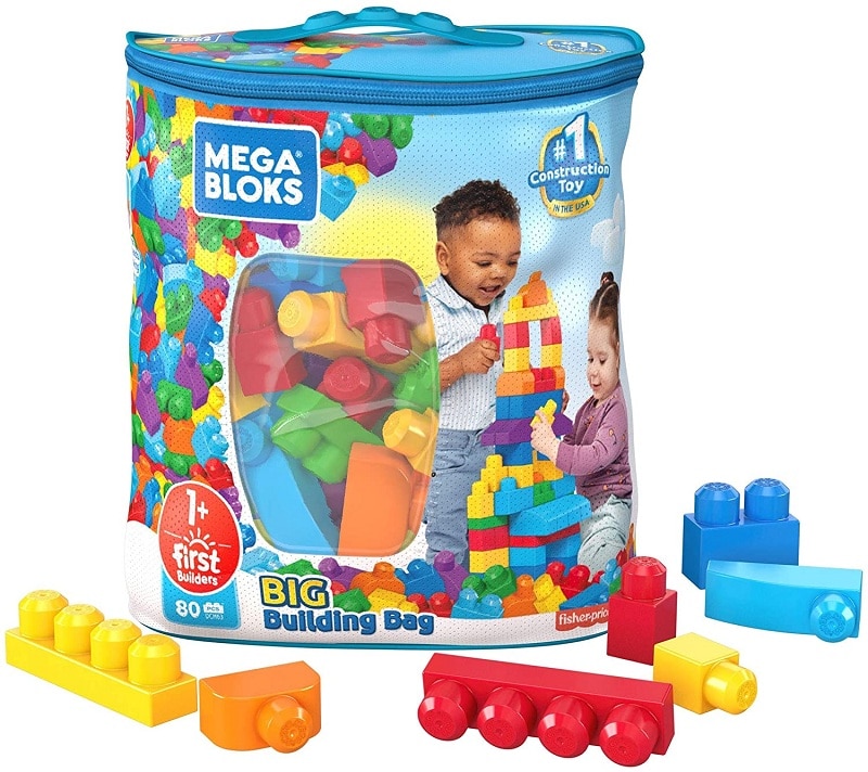 Mega Bloks First Builders Big Building Bag 80 Pieces