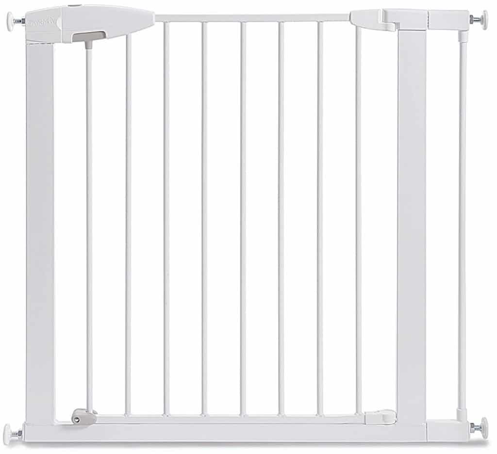 Munchkin Easy Close Baby Gate - Pressure Mount, White, Fits 29.5" To 35" Wide (Expandable To 54")