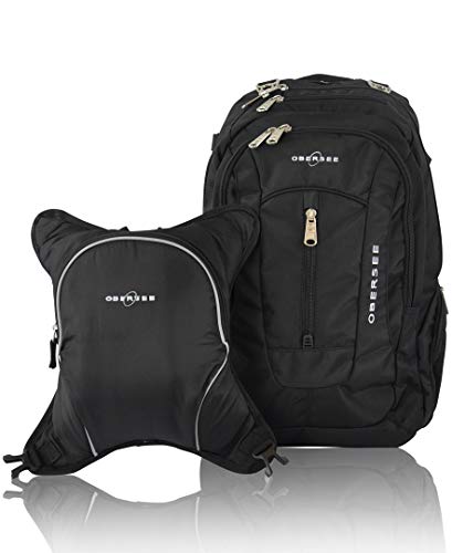 Obersee Bern Diaper Bag Backpack Cooler Black Black